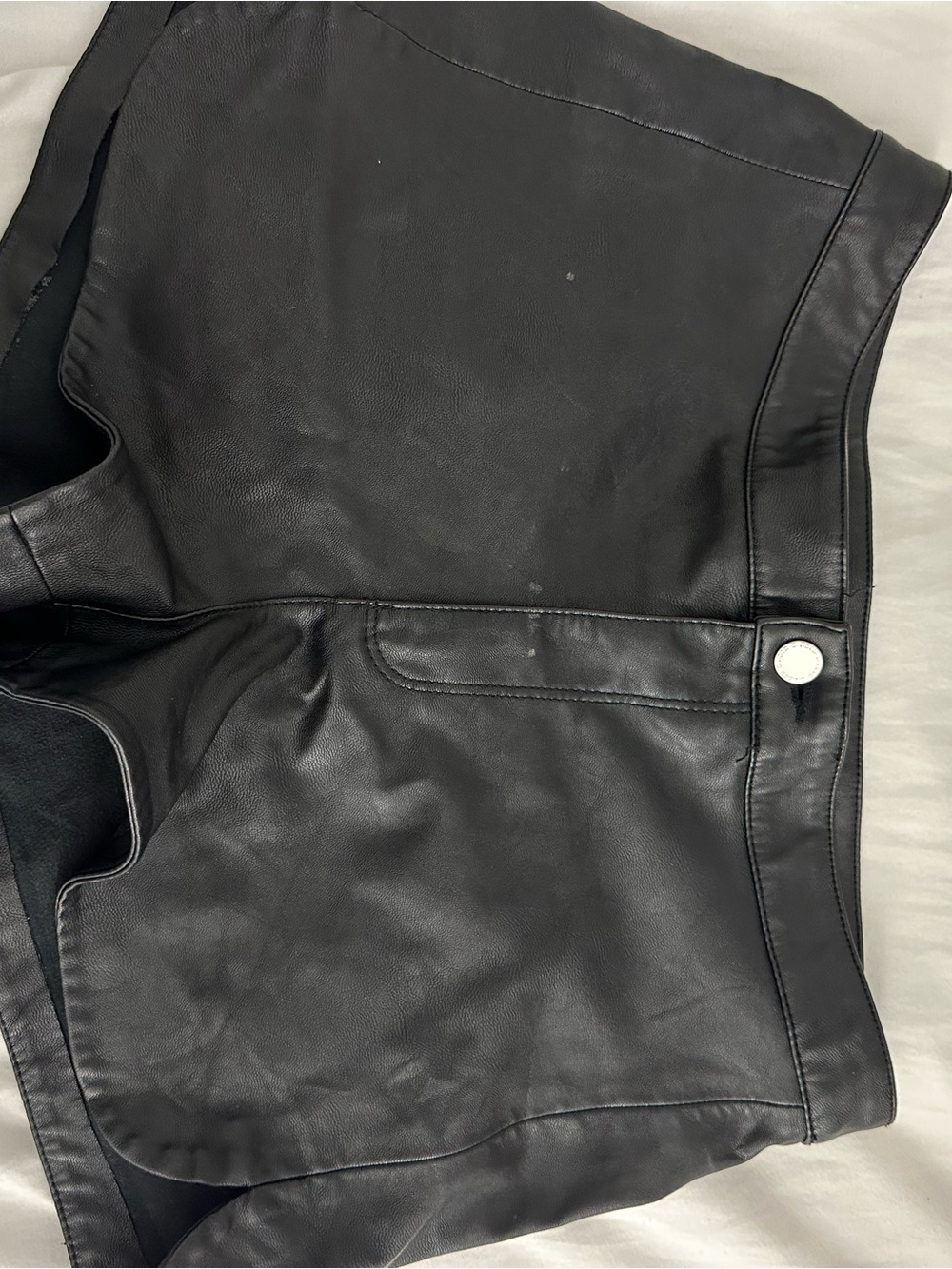 Black Leather Shorts